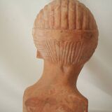 Ancient terracotta bust signed Beaulieu