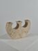 Handmade vintage travertine candlestick from the 1970s in Italy.