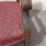 Fauteuil chêne/tissu