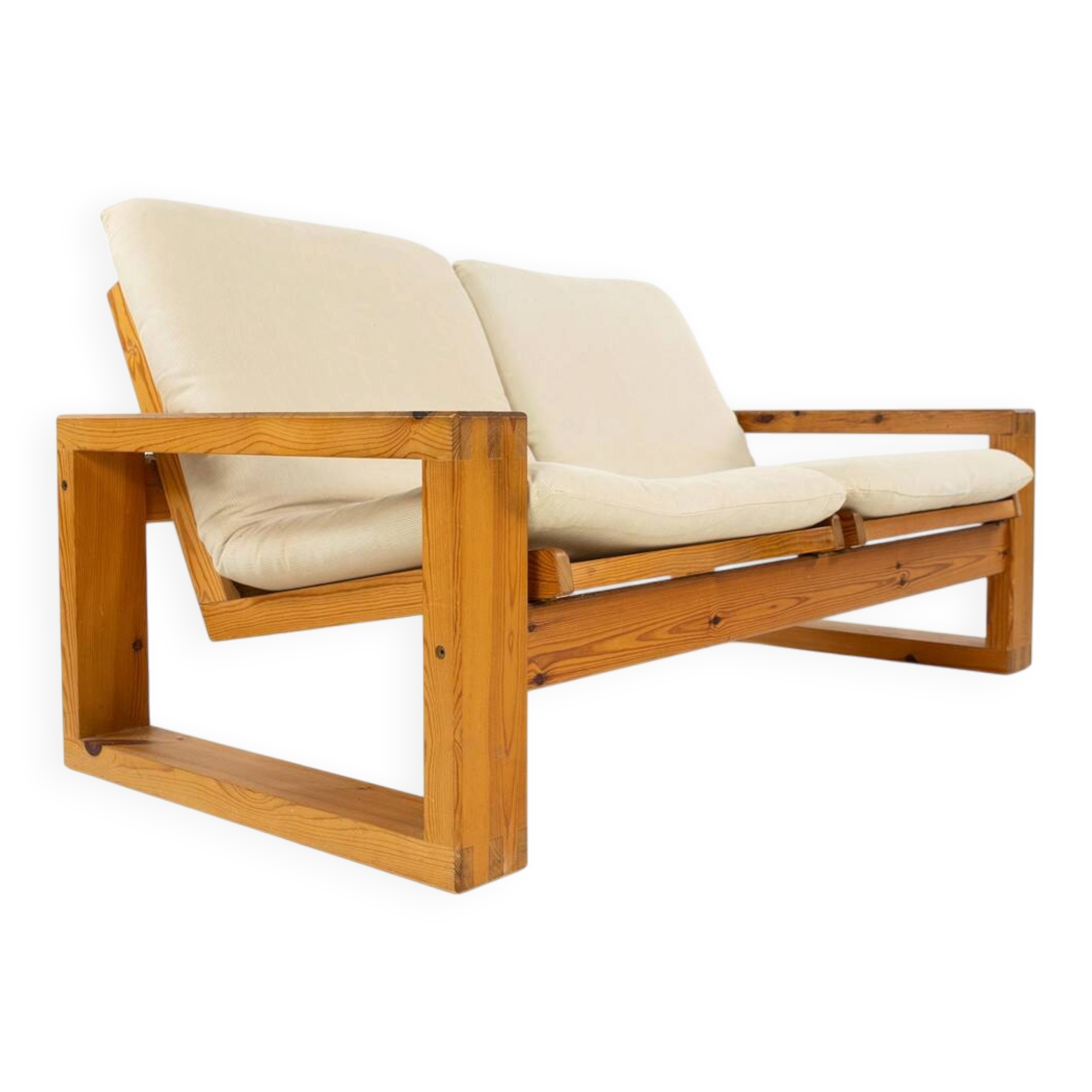 Yngve ekström. two-seater canapé, in pine.