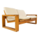 Yngve ekström. two-seater canapé, in pine.
