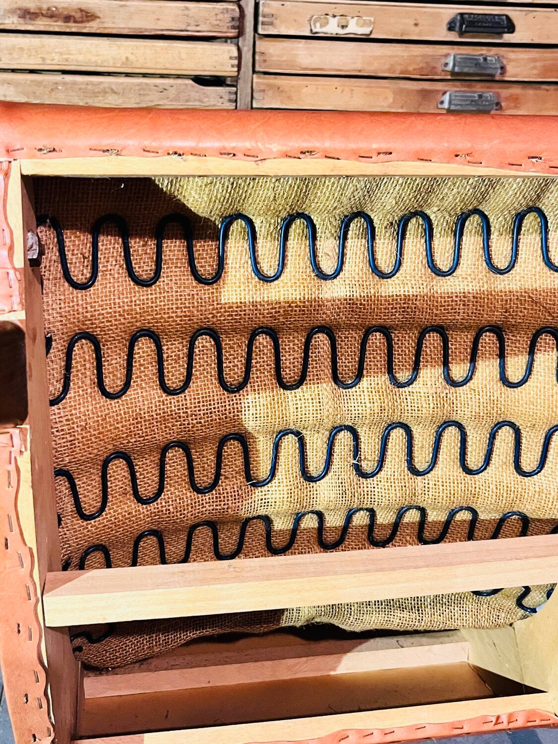 Caramel armchair from the 70s