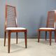 Ensemble de 8 chaises de salle à manger italiennes à dossier haut, années 1980