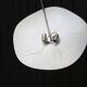 White opaque glass ceiling chandelier, 1950s