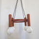 Vintage teak pendant light