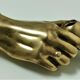 hand bronze art paperweight pen holder early XXth