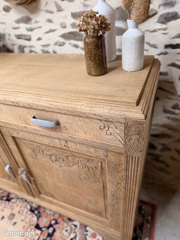 Superb stripped Art Deco wooden buffet