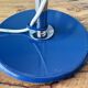 Retro Table Lamp from the 1970s: Articulated Arm, Swivel Shade, Electric Blue Enamel for space age d