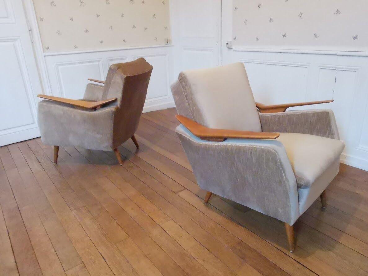 Daybed sofa green velvet water 1950