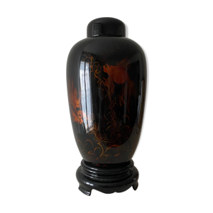 Vase chinois bois laqué