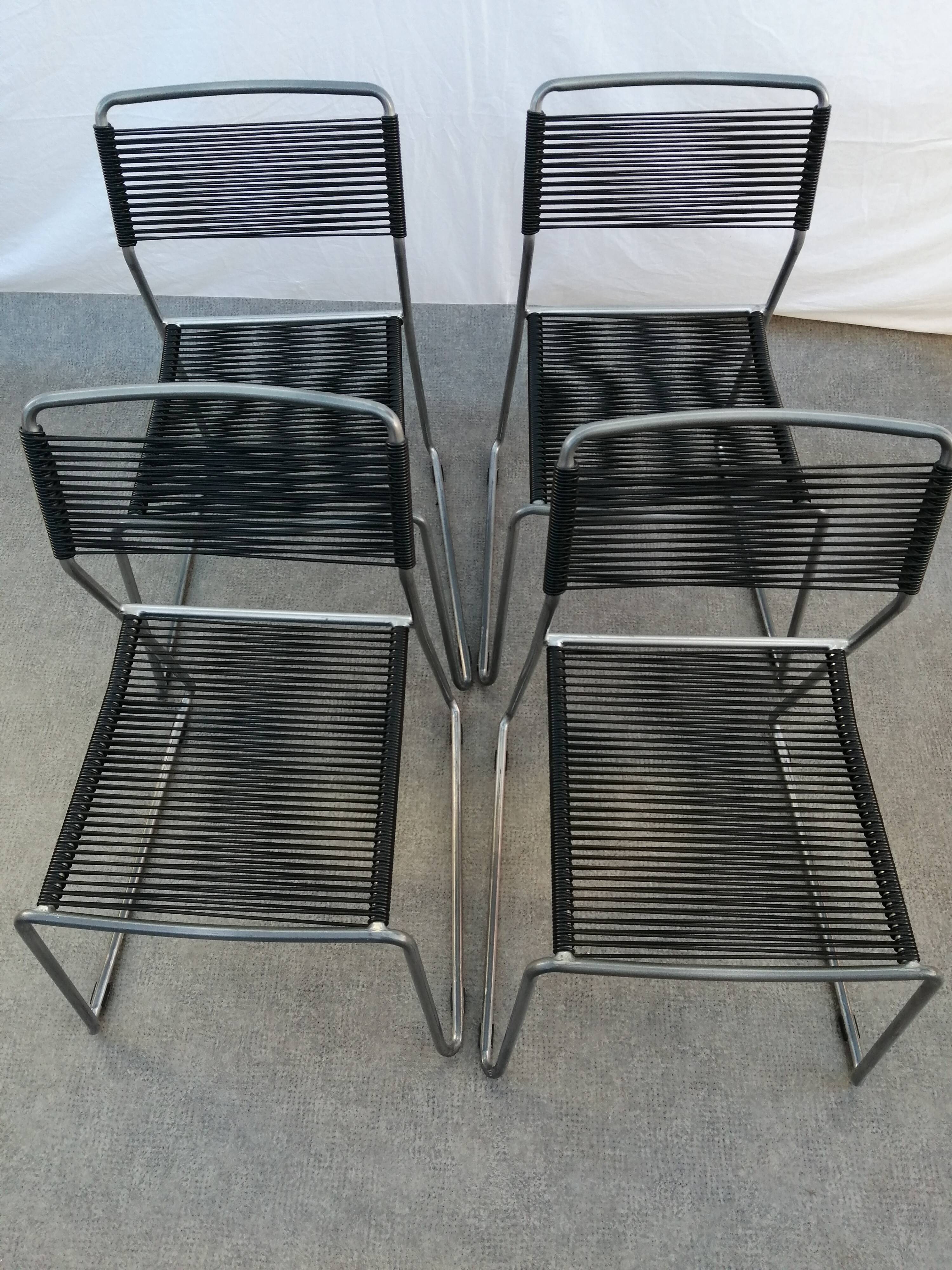 Set of 4 Melker 'spaghetti' chairs by Lisa Norinder for Ikea 1990