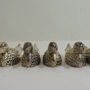 Set of 6 vintage silver-plated knife rests in the shape of ducks – Port