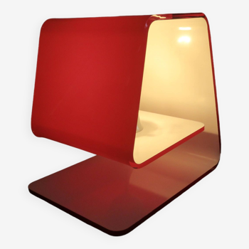 Lampe Calligaris luce made in italy 2007 plexiglas rouge