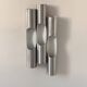 Set of 3 vintage Fuga wall lights by Raak, brushed aluminium, Netherlands 1970.