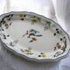 Plat de service ovale en faïence de Gien « oiseaux de paradis »
