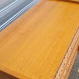 Vintage chest of drawers with compass and rattan foot