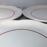 Hollow plates and vintage dessert Cream Raspberry Line