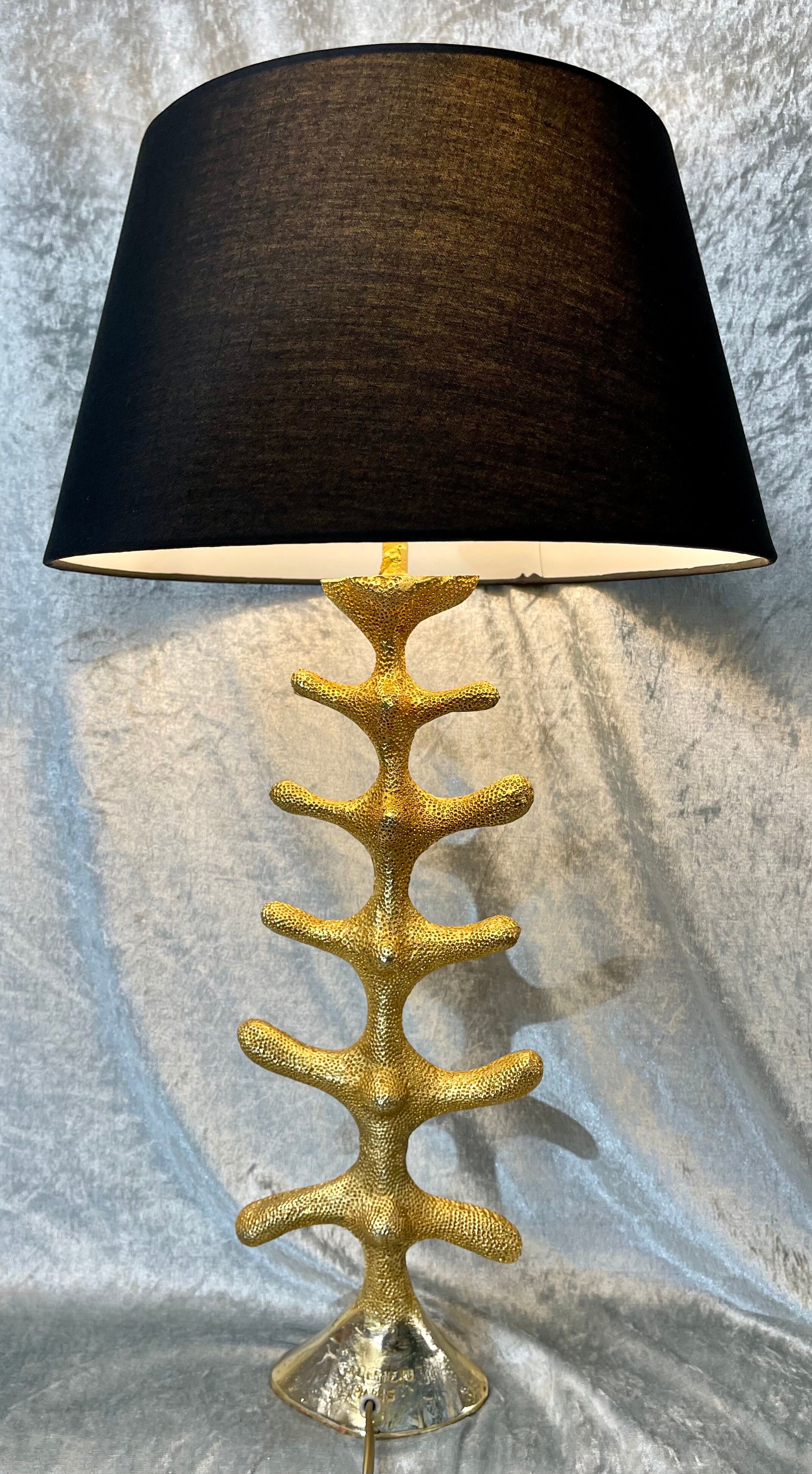 Lampe bronze doré de Stéphane Galerneau