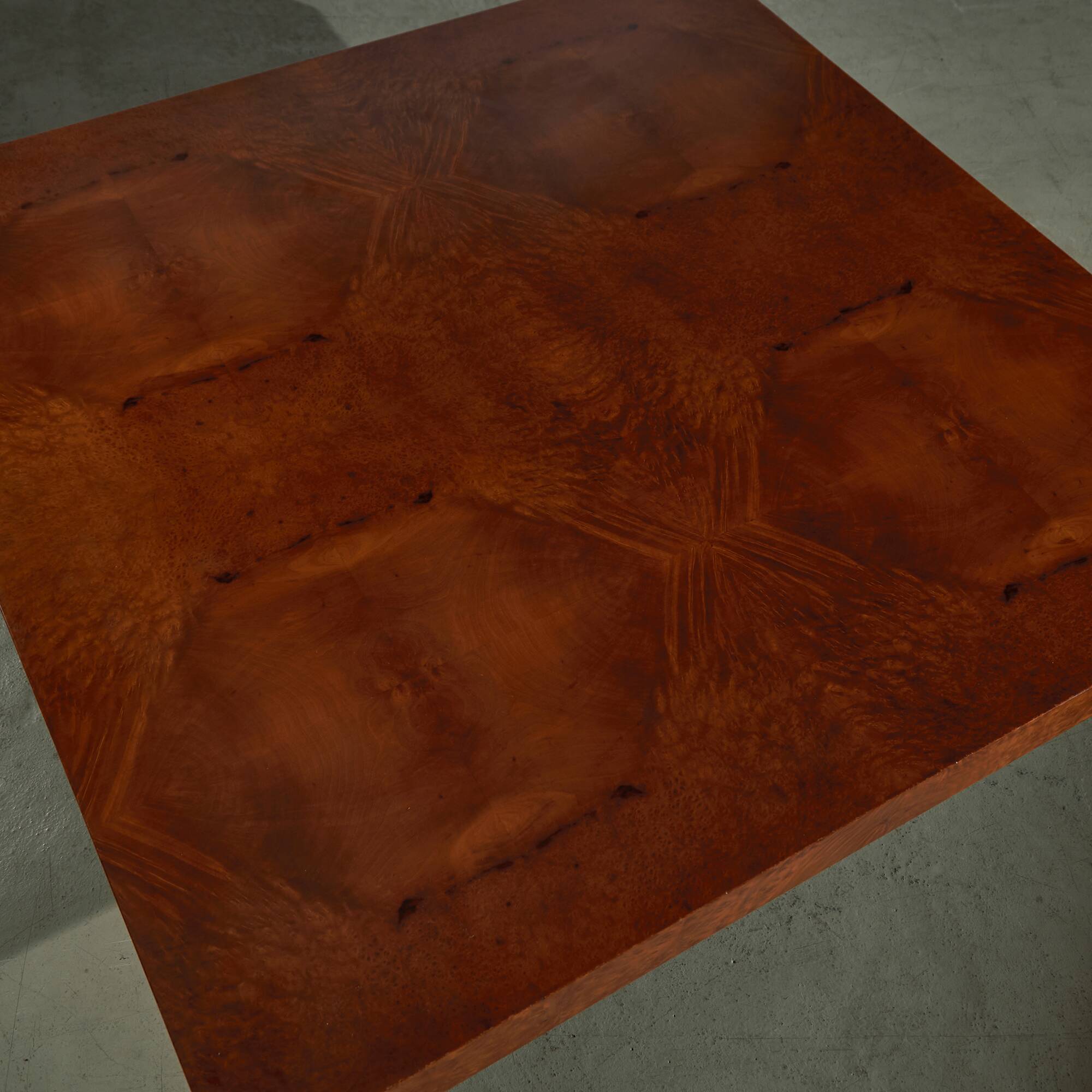 Low Square Coffee Table with Hexagon Patterns