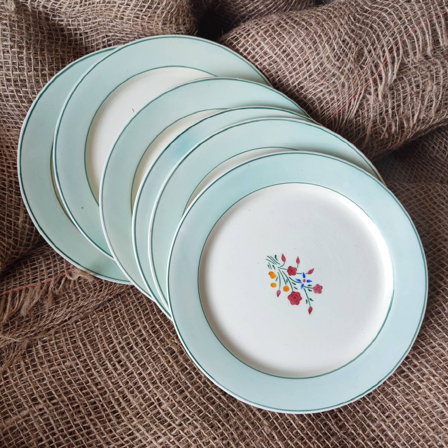 Set of 6 HBCM dessert plates, Marlaine model