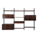 Modular wall cabinet in rosewood