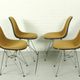 Set of 4 Yellow Herman Miller Original Vintage Eames Upholstered DSR Dining Side Chair, 1960s