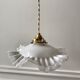 Opaline suspension in pleated glass 40s-50s