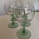 Set de 6 verres ballon à pied vert 14cm 1970