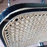 Set of 5 B32 Cesca chairs black lacquer by Marcel Breuer 80s Made in Italy