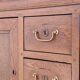 Antique solid wood workbench, dough cabinet from the 18th century.