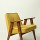 Vintage armchair Scandinavian design yellow mellow by Chierowski