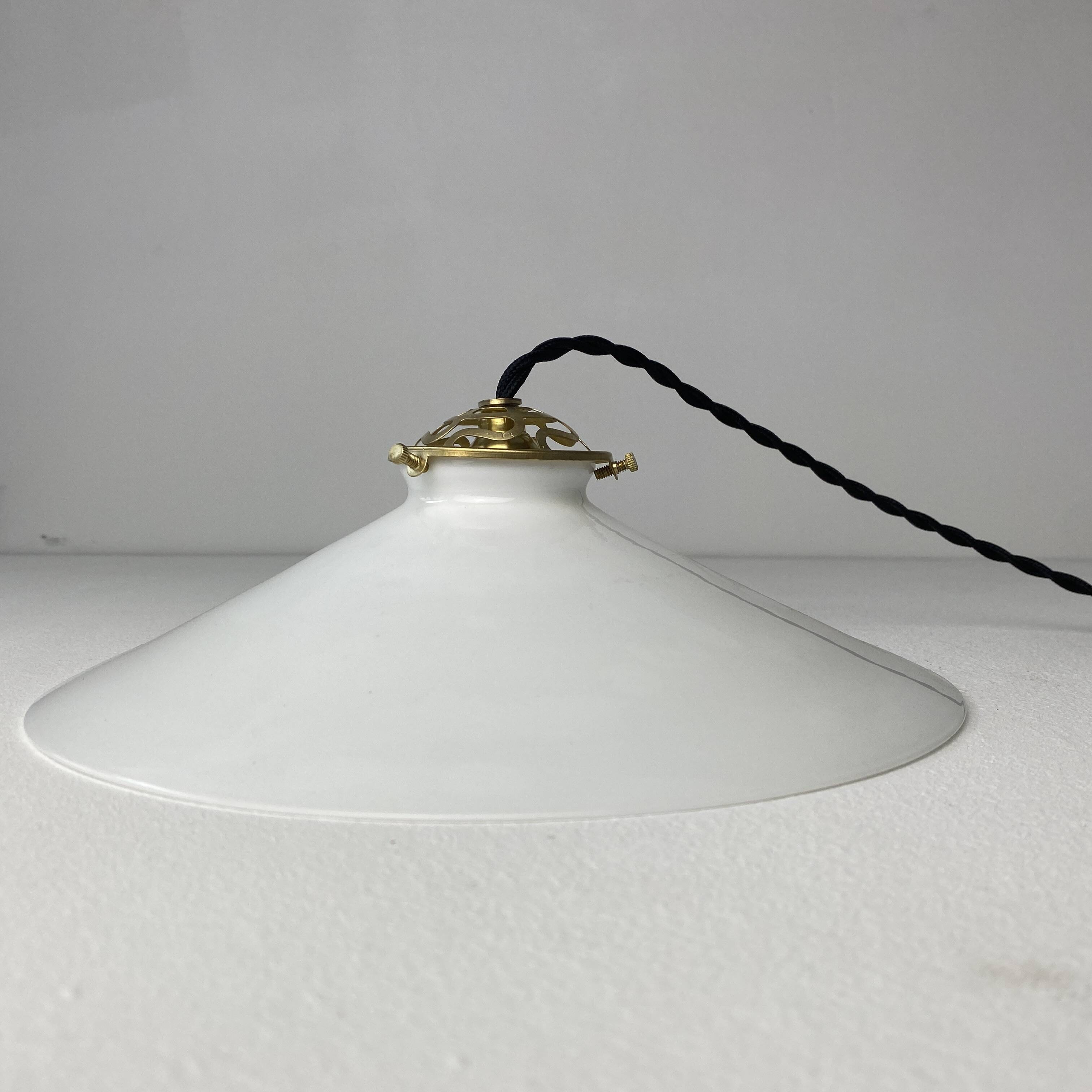 Old conical pendant in vintage opaline