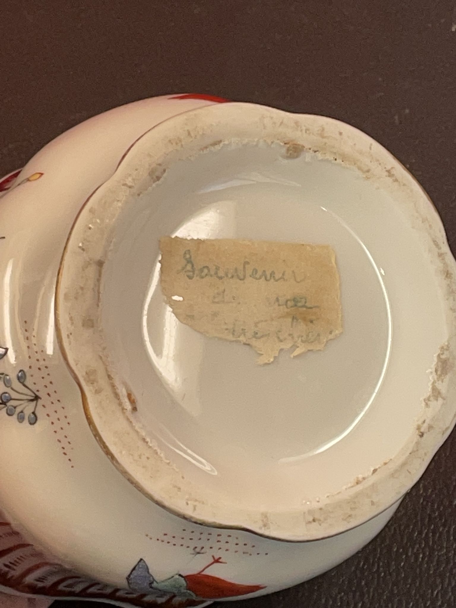 Small porcelain pot cache from Limoges Paris