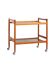 Dessert or bar cart, Dyrlund, mid-20th century design in teak.