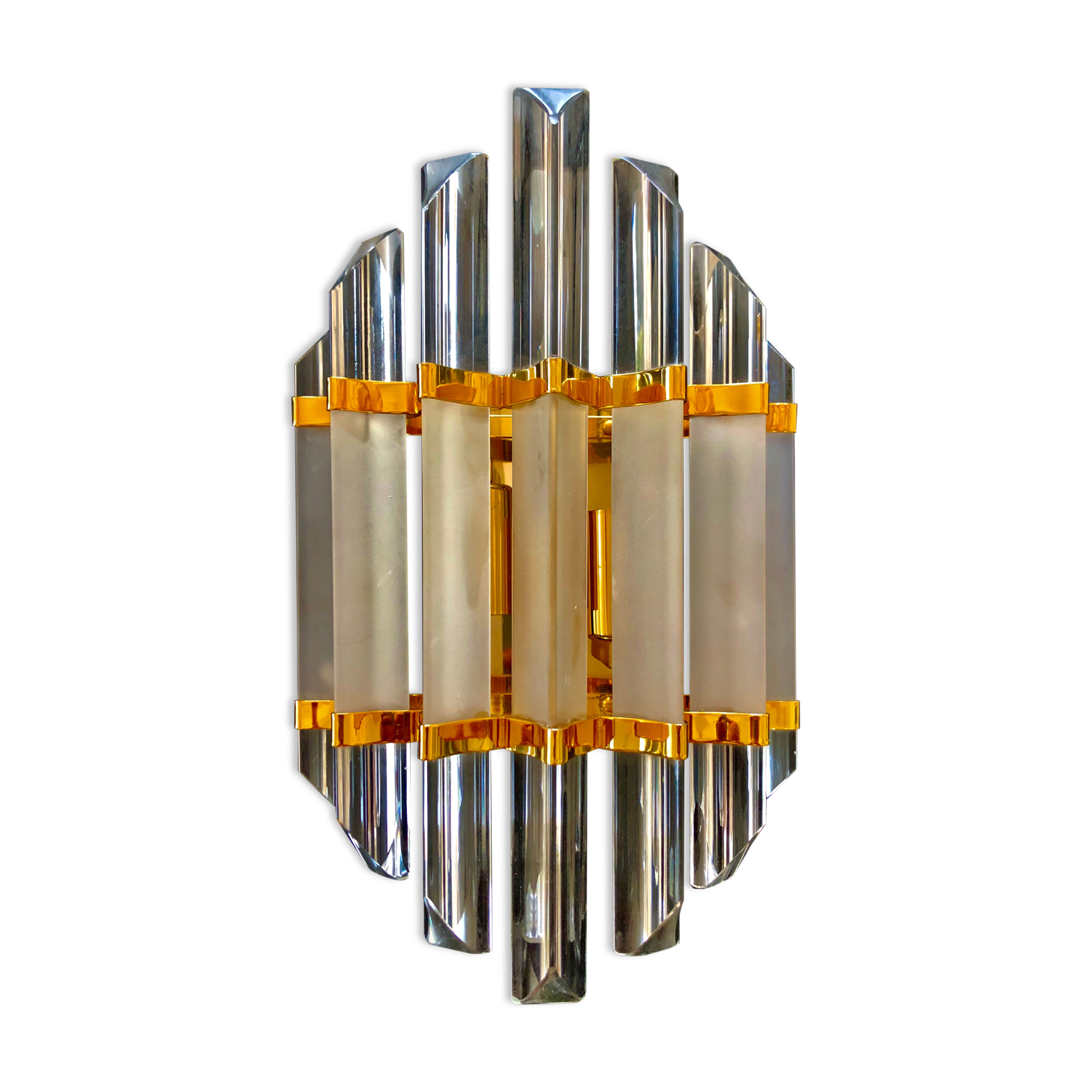 Venini sconce with gilding and finish frost glass