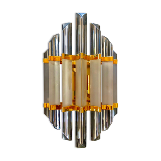 Venini sconce with gilding and finish frost glass