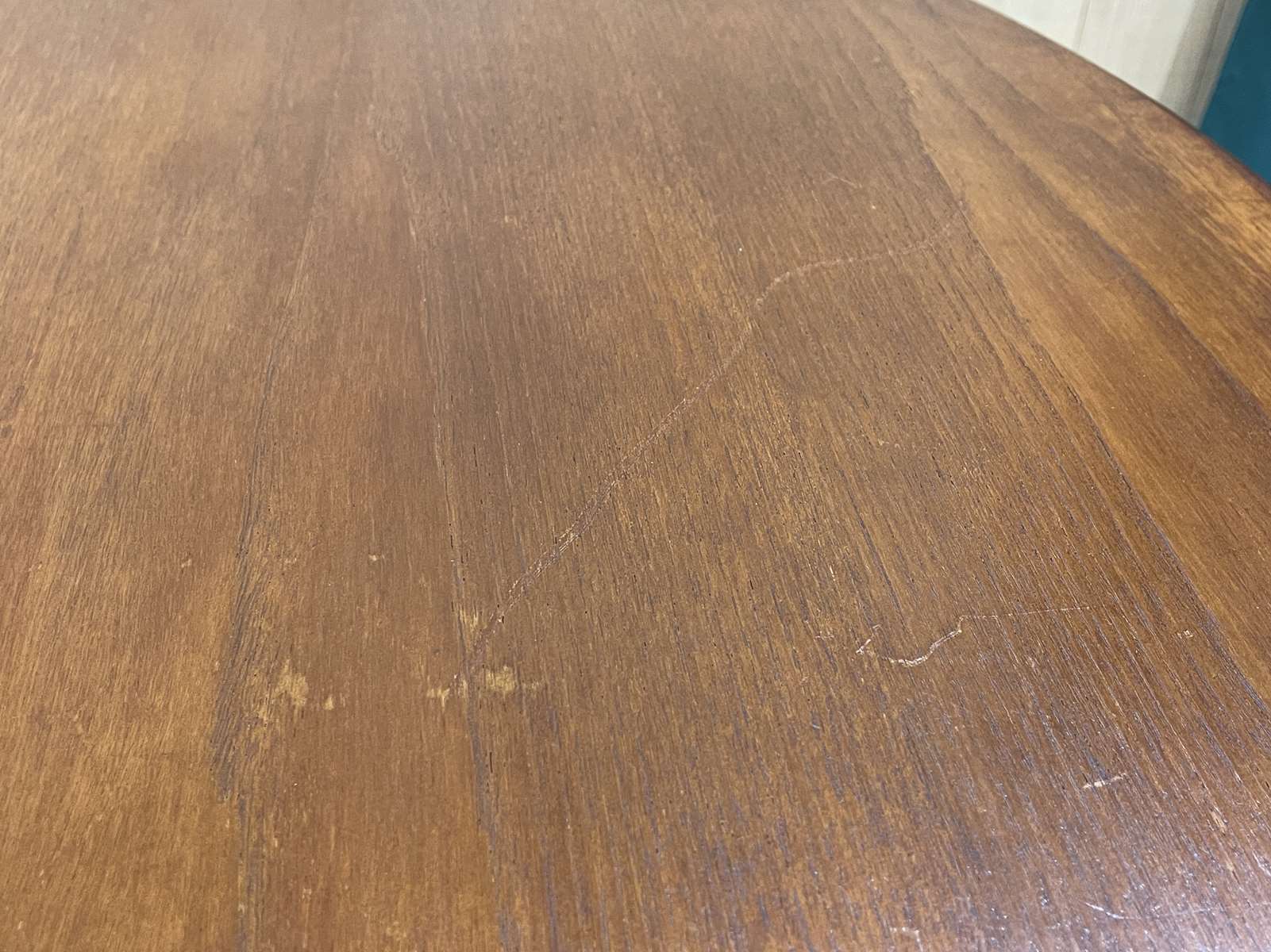 1970s teak table with butterfly extension