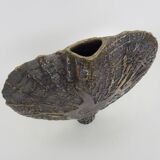 Large vintage ceramic heart-shaped vase signed 80s 35X38 cm