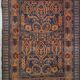 Balouch rug 140x96 cm handmade vintage orange