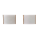 Pair of vintage brass and curved glass wall lights, France, 1970.