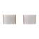 Pair of vintage brass and curved glass wall lights, France, 1970.