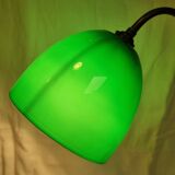 Green opaline globe lamp