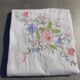 White oval tablecloth large format floral 255X170