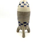 Ceramic rocket, spaceship bottle, France 1940s-1950s