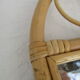 Mirror in bamboo and vintage rattan deco, 61x37 cm
