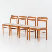 Ensemble de 4 chaises de salle à manger par H.W. Klein pour Bramin