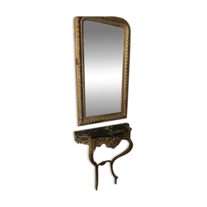 Console avec miroir et
