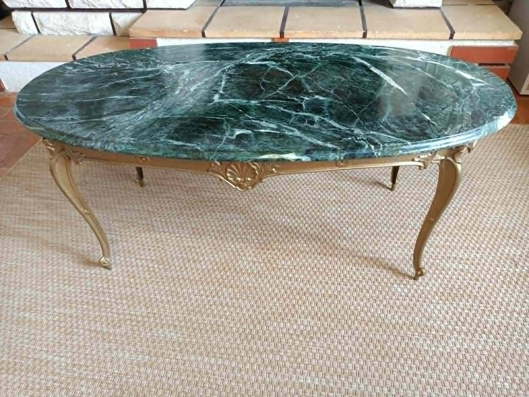 Green marble coffee table