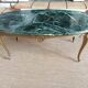 Green marble coffee table