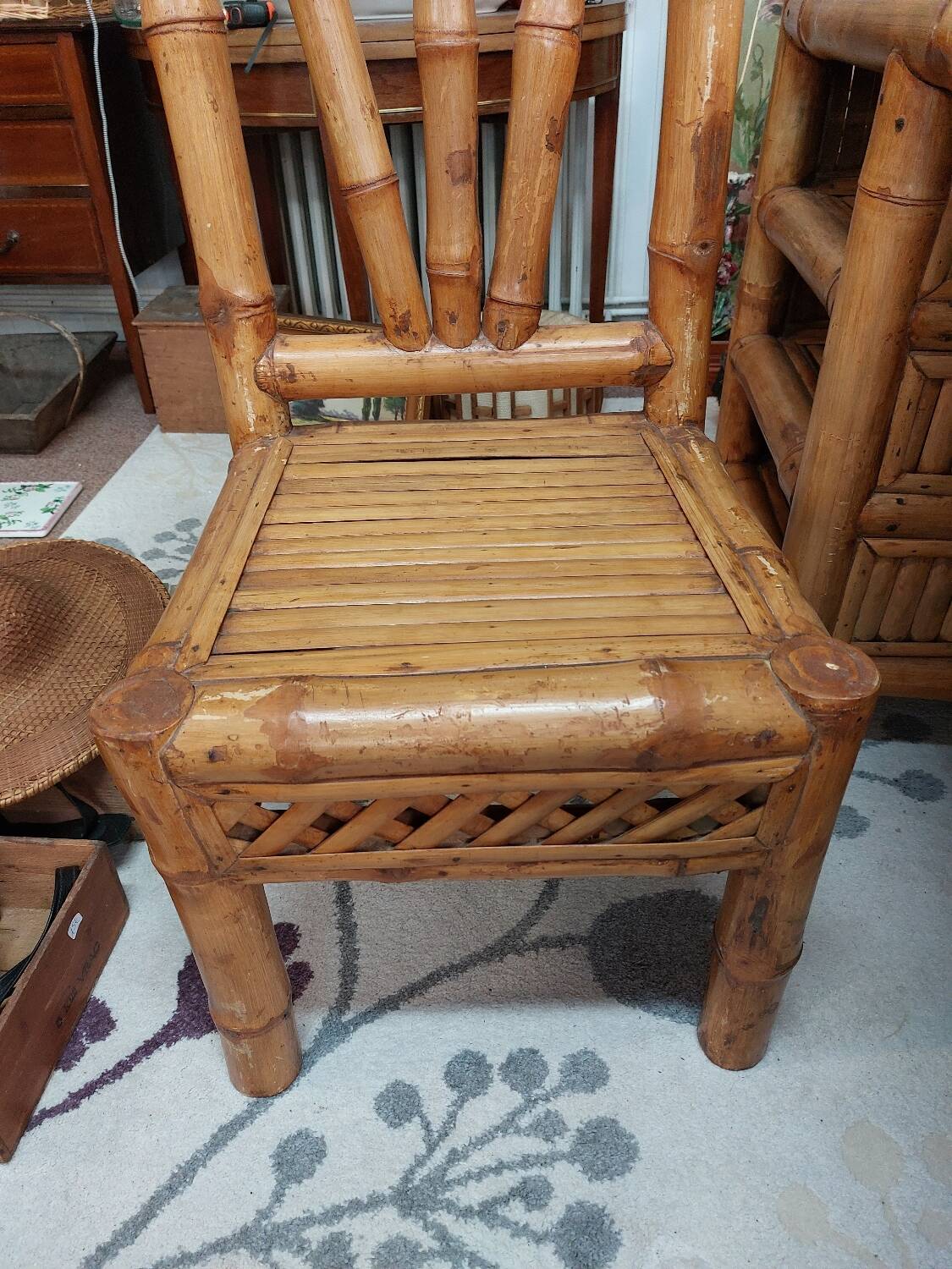Bamboo desk with chair